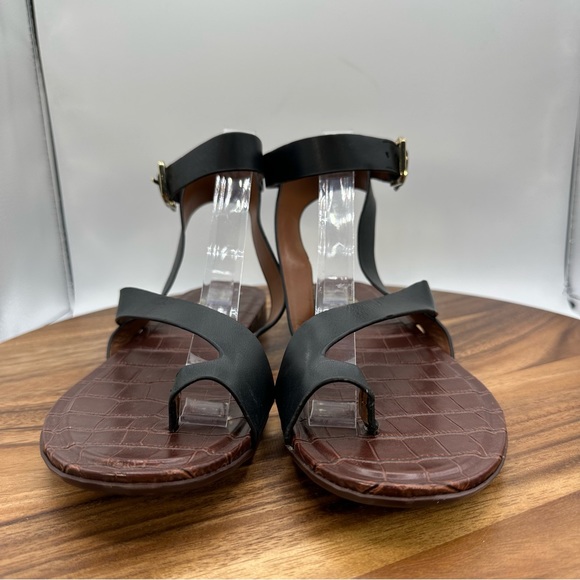 Naturalizer Sally Ankle Strap Toe Loop Sandals Black Women's Size 11M - Picture 4 of 11